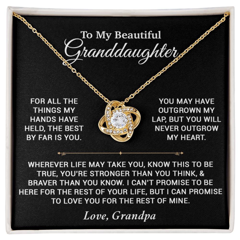 To My Granddaughter Necklace, Birthday Gift For Granddaughter, Birthday Gifts 8_6_Black