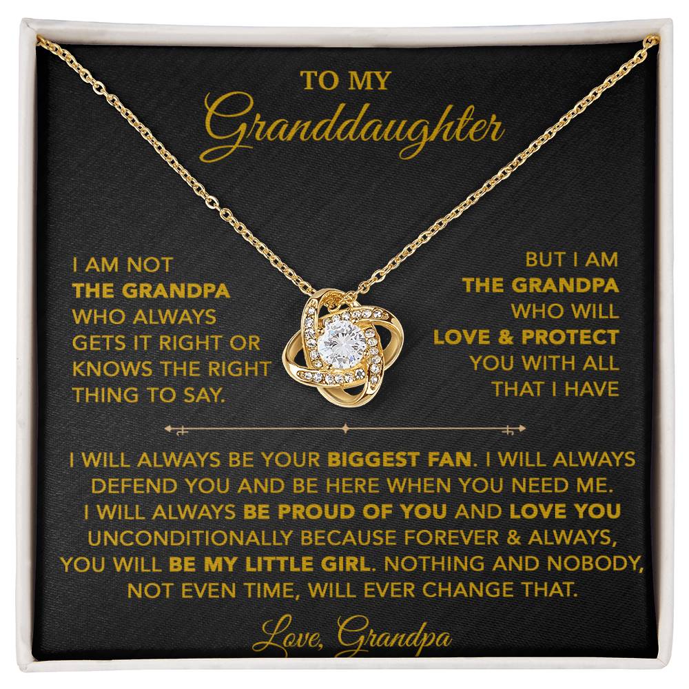 To My Granddaughter Necklace, Granddaughter Gift from Grandpa, Christmas Gift 28_8_Gold