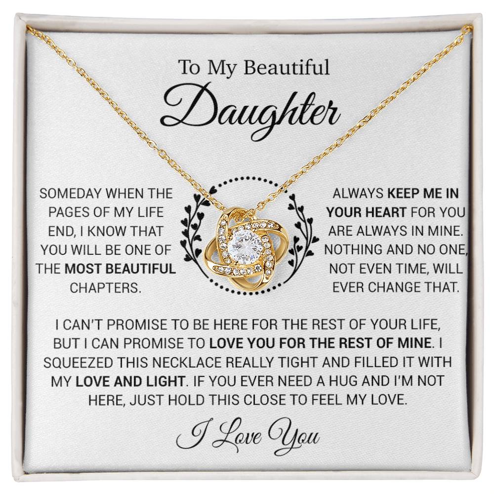 To My Daughter Necklace, Gift for Daughter from Dad, Daughter Father Necklace 17_12_White