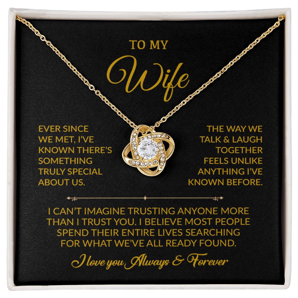 To My Wife Necklace, Gift For Wife, Anniversary Gift For Wife, Necklace For Wife 11_8_Gold