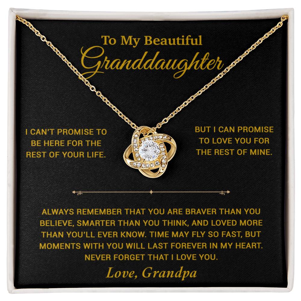 To My Granddaughter Necklace, Birthday Gift For Granddaughter, Birthday Gifts 21_7_Gold