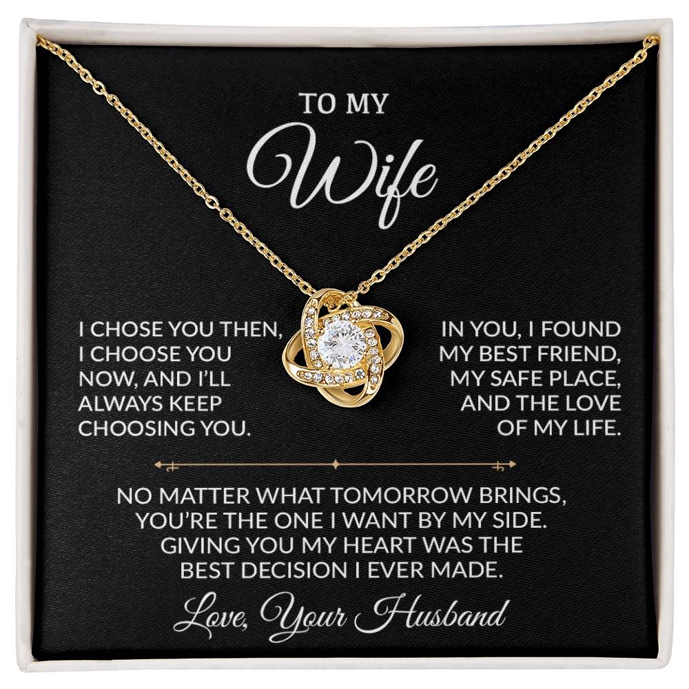 To My Wife Necklace, Gift For Wife, Anniversary Gift For Wife, Necklace For Wife 27_8_Black