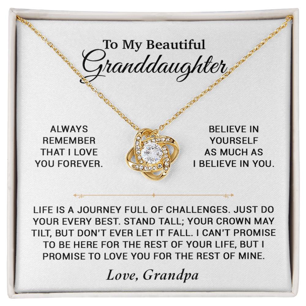 To My Granddaughter Necklace, Birthday Gift For Granddaughter, Birthday Gifts 7_6_White