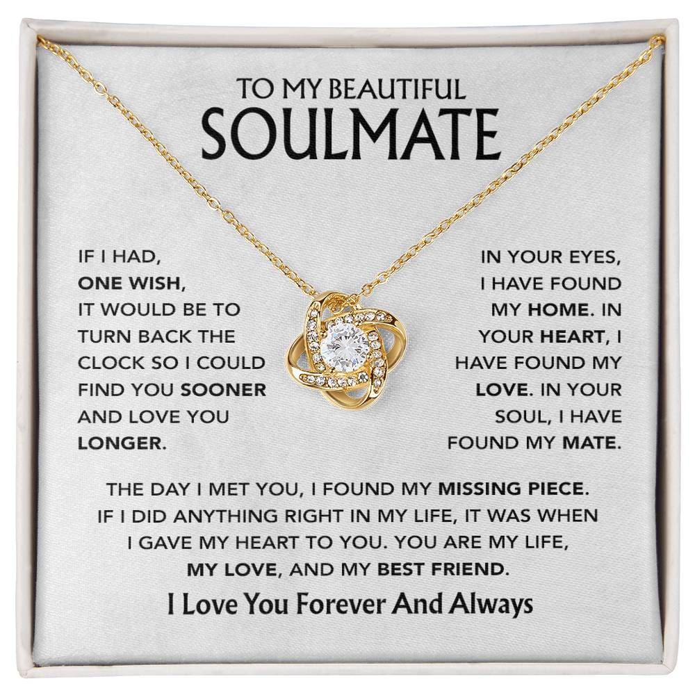 To My Soulmate Necklace, Gift For Soulmate, Anniversary Gift, Birthday Gift 3_5_White