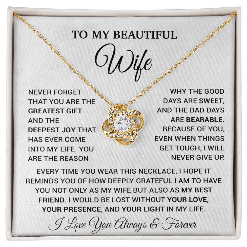 To My Wife Necklace, Christmas Gifts For Wife, Anniversary Cute Gift For Wife_16_9_White