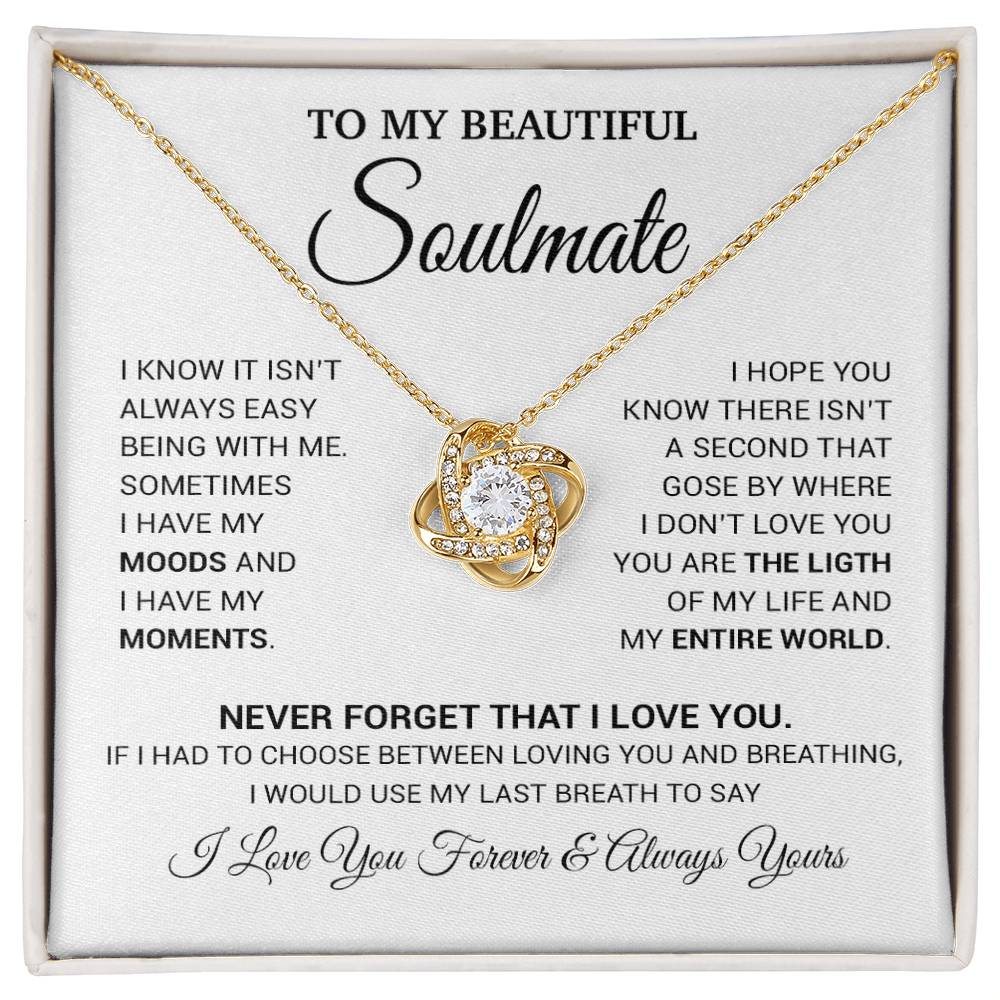 To My Soulmate Necklace, Valentines Day Gift, Gift For Wife, Anniversary Gift 27_8_White