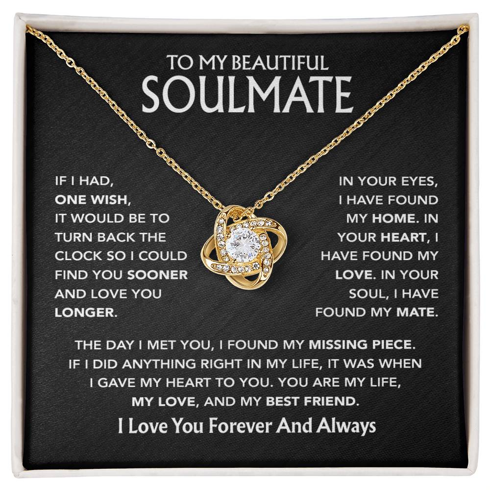 To My Soulmate Necklace, Gift For Soulmate, Anniversary Gift, Birthday Gift 3_5_Black