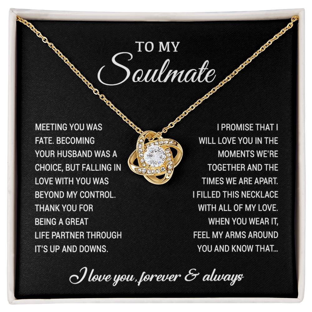 To My Soulmate Necklace, Gift For Wife From Husband, Valentines Gift For Wife 4_3_Black