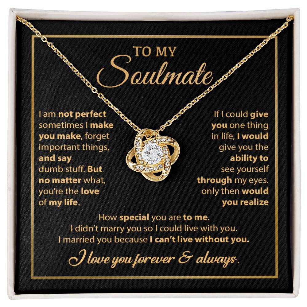 To My Soulmate Necklace, Gift For Wife From Husband, Valentines Gift For Wife 8_2_Gold
