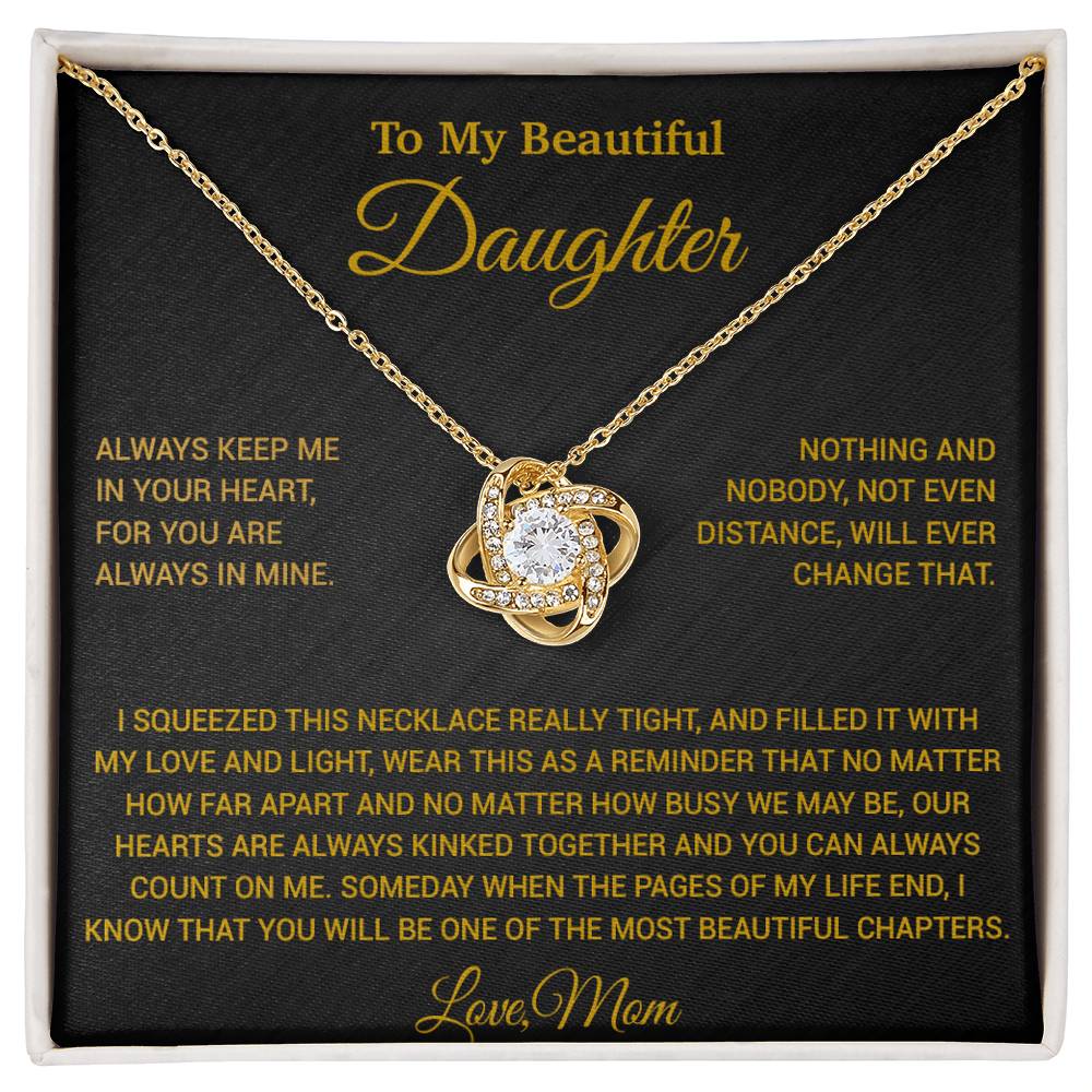 To My Daughter Necklace, Daughter Mother Necklace, Daughter Gift From Mom 9_6_Gold