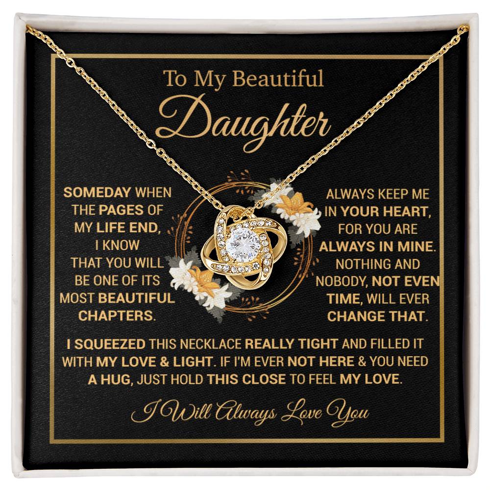 To My Daughter Necklace, Gift for Daughter from Dad,Mom, Daughter Mother Necklace