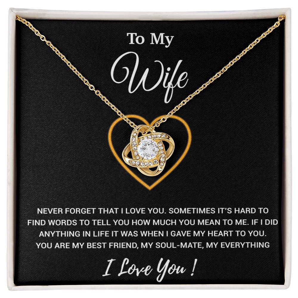 To My Wife Necklace, Christmas Gifts For Women, Anniversary Gift For Wife 2_1_Black