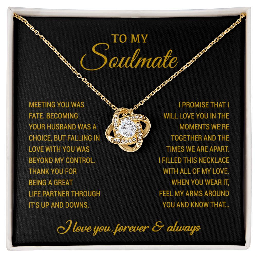 To My Soulmate Necklace, Gift For Wife From Husband, Valentines Gift For Wife 4_3_Gold