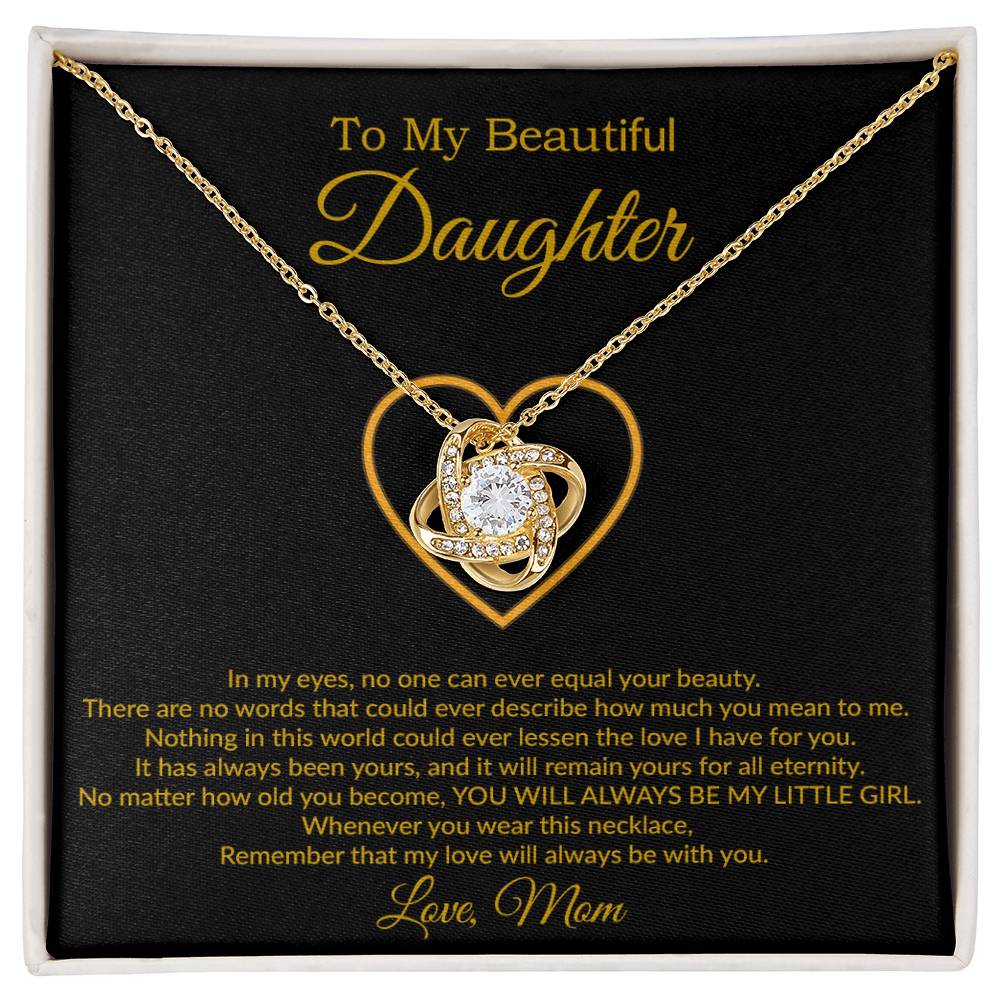 To My Daughter Necklace, Gift For Daughter From Mom, Daughter Mother Necklace 21_7_Gold