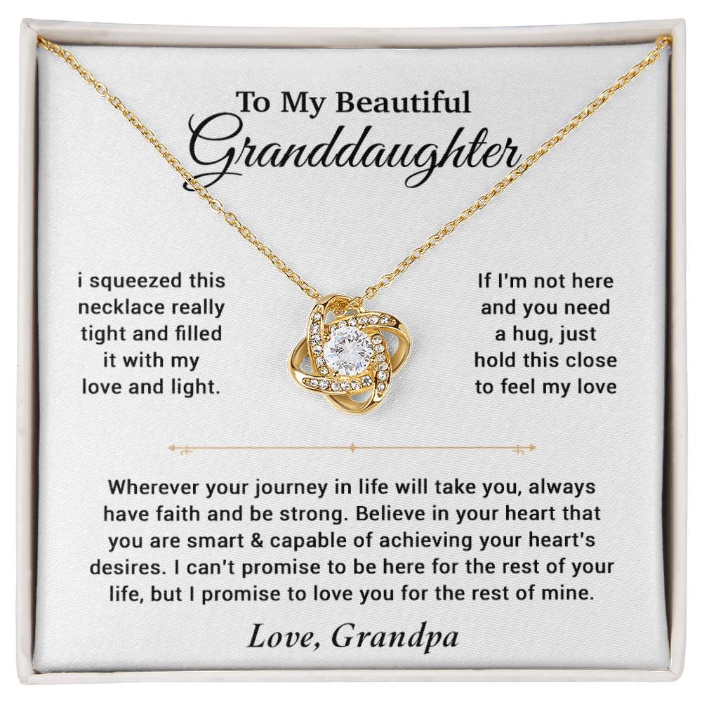To My Granddaughter Necklace, Birthday Gift For Granddaughter, Birthday Gifts 11_6_White