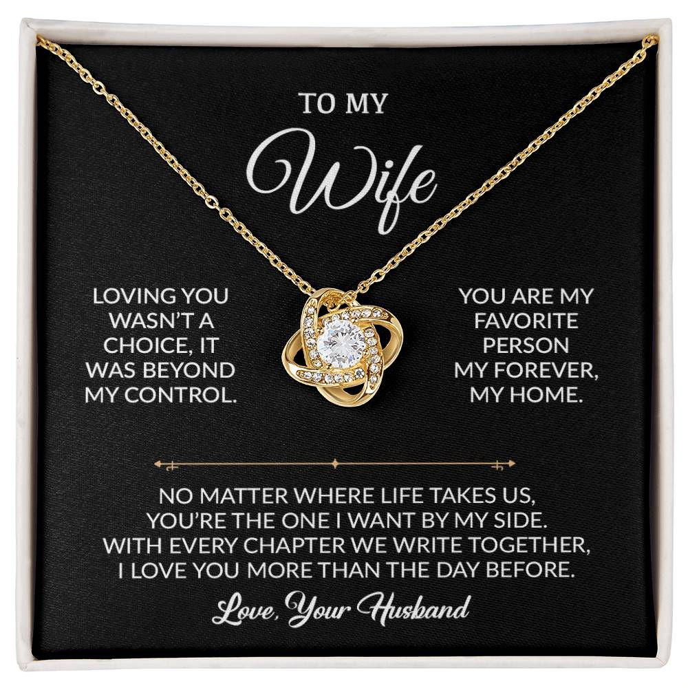To My Wife Necklace, Gift For Wife, Anniversary Gift For Wife, Necklace For Wife 26_8_Black