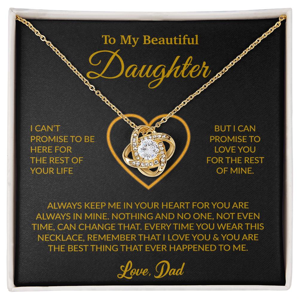 To My Daughter Necklace, Gift for Daughter from Dad, Father Daughter Necklace 6_6_Gold