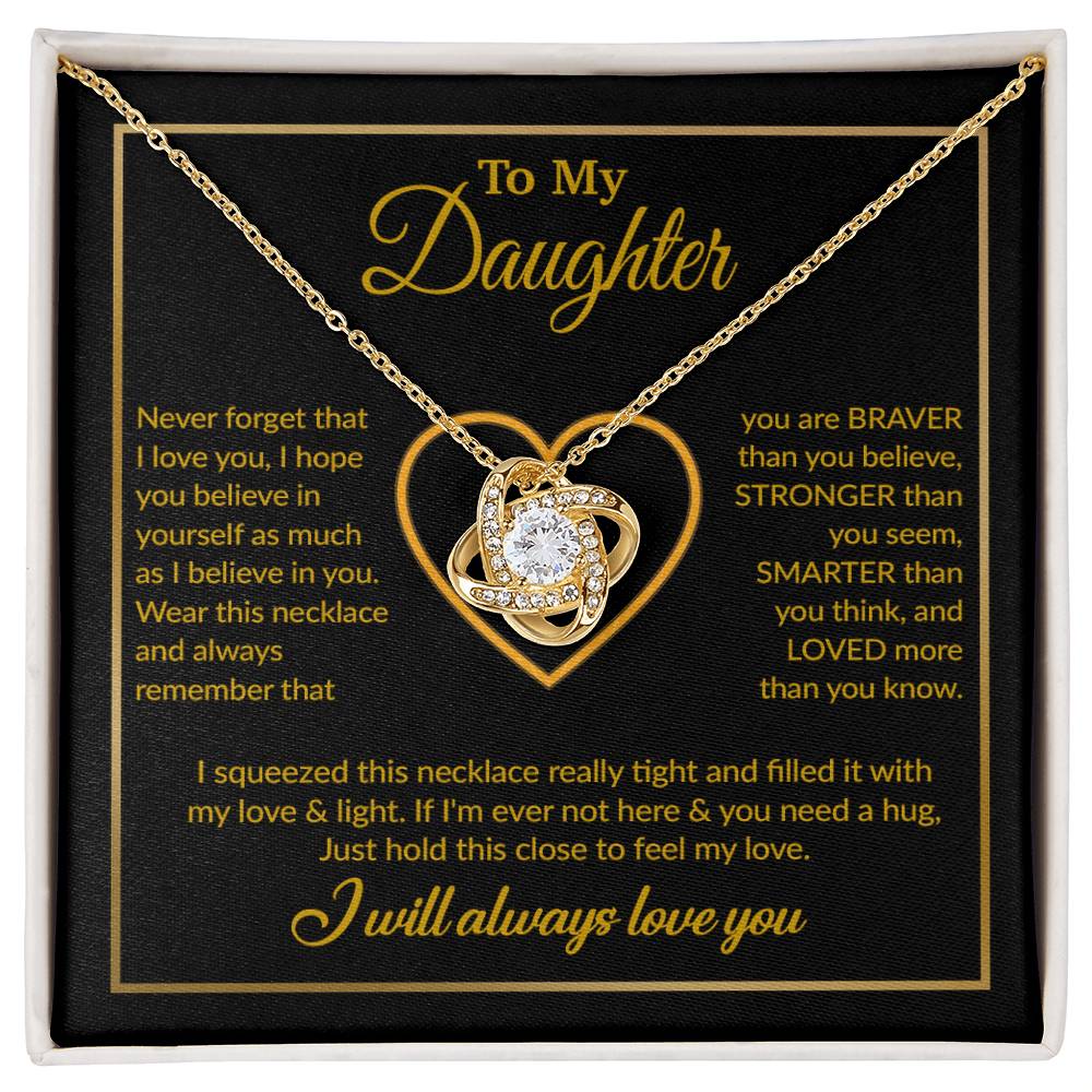 To My Daughter Necklace, Gift For Daughter From Dad, Daughter Father Necklace 13_12_Gold