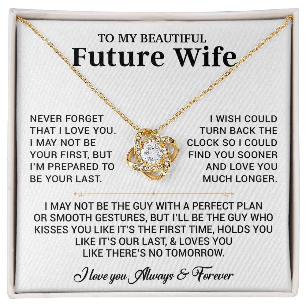 To My Beautiful Future Wife Necklace, Anniversary Birthday Christmas Gift for Her 26_6_White