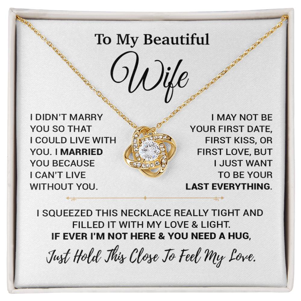 To My Wife Necklace, Christmas Gifts For Women, Anniversary Gift For Wife 7_9_White