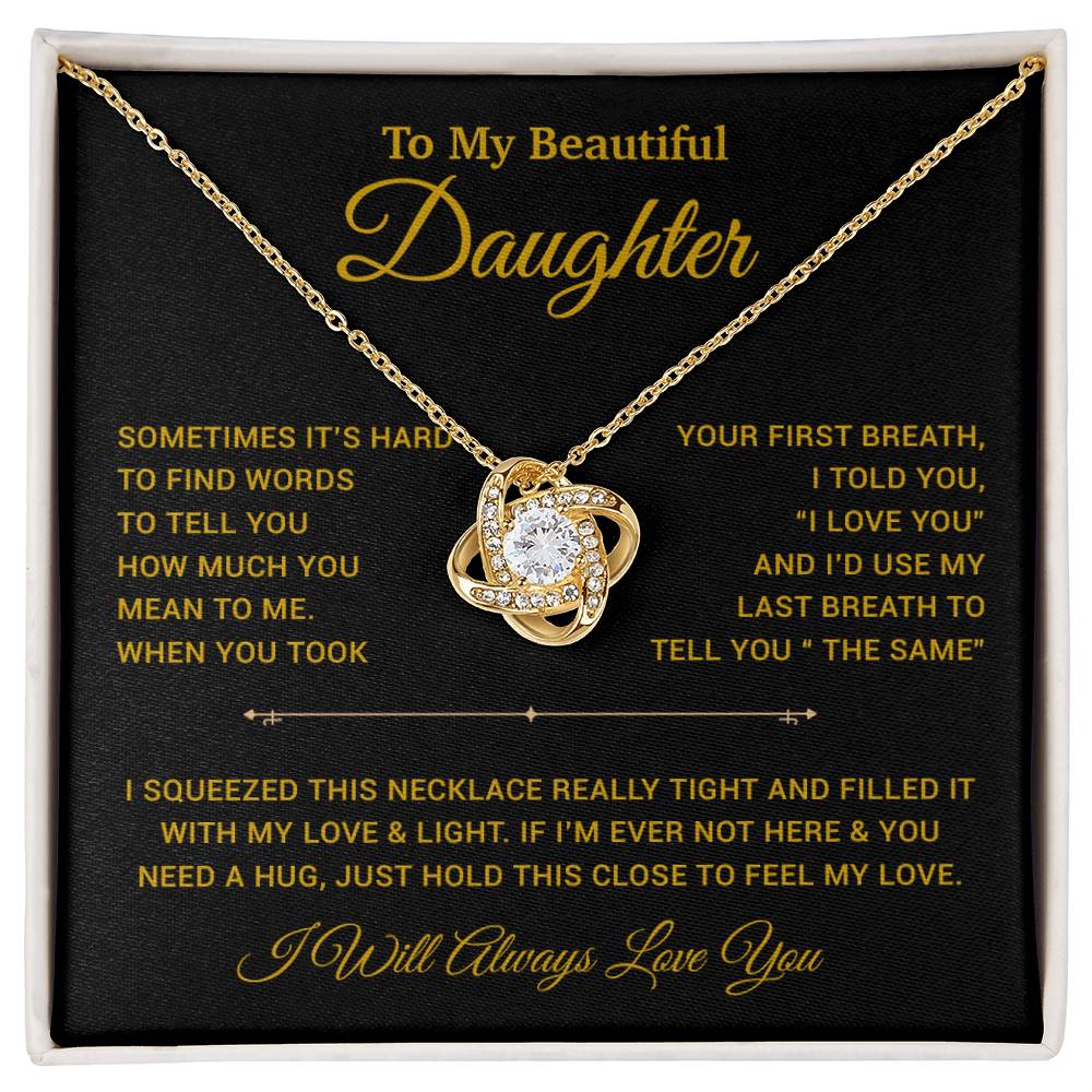 To My Daughter Necklace, Gift for Daughter from Dad, Father Daughter Necklace 22_11_Gold