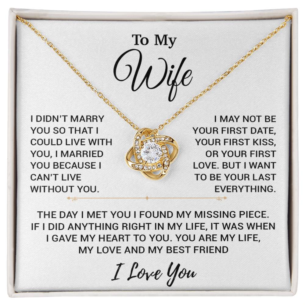 To My Wife Necklace, Christmas Gifts For Women, Anniversary Gift For Wife 16_11_White