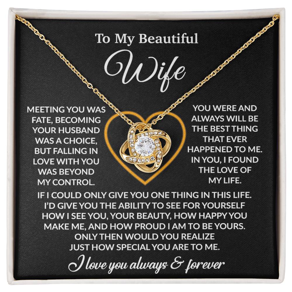 To My Wife Necklace, Wife Gift from Husband, Christmas Gift 27_11_Black