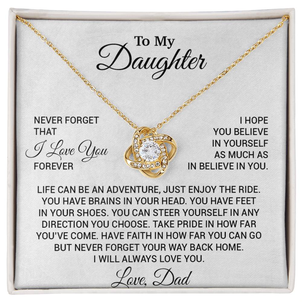 To My Daughter Necklace, Daughter Father Necklace, Daughter Gift From Dad 19_8_White