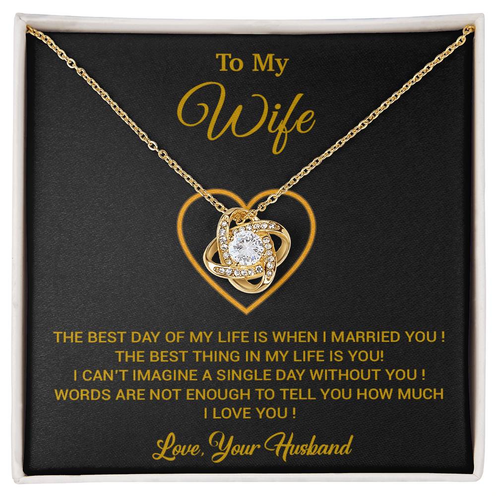 To My Wife Necklace, Gift For Wife, Anniversary Gift For Wife, Necklace For Wife 26_2_Gold