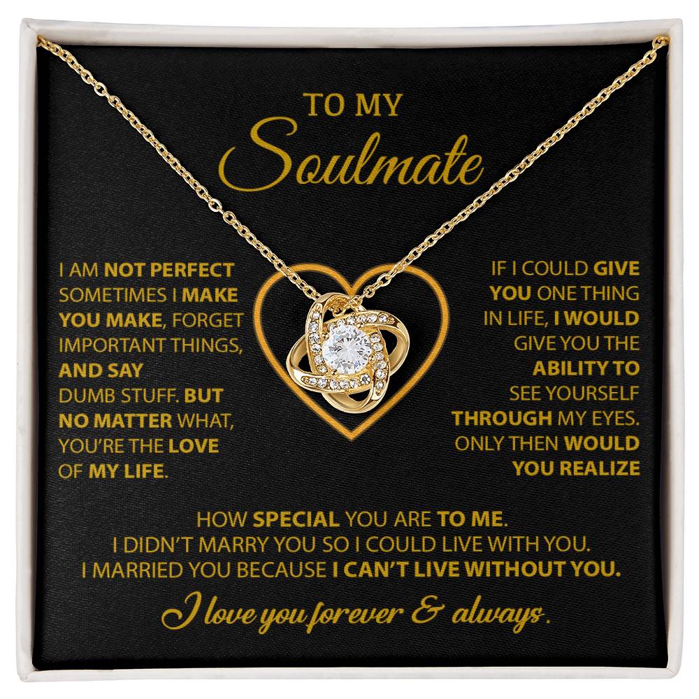 To My Soulmate Necklace, Gift For Wife From Husband, Valentines Gift For Wife 12_2_Gold