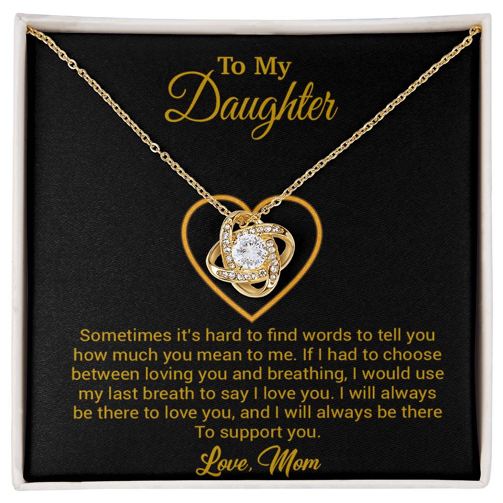 To My Daughter Necklace, Gift for Daughter from mom, Daughter mother Necklace 31_3_Gold