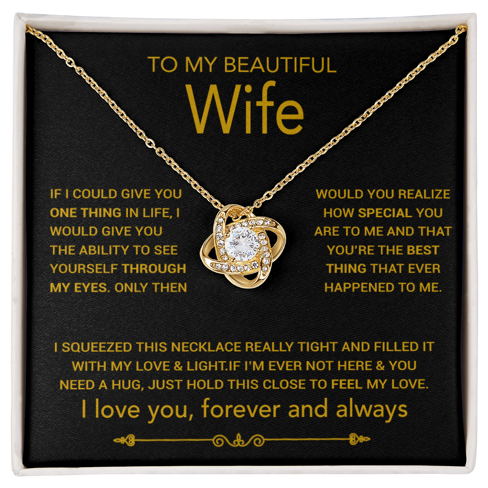 To My Wife Necklace, Christmas Gifts For Women, Anniversary Gift For Wife 8_10_Gold