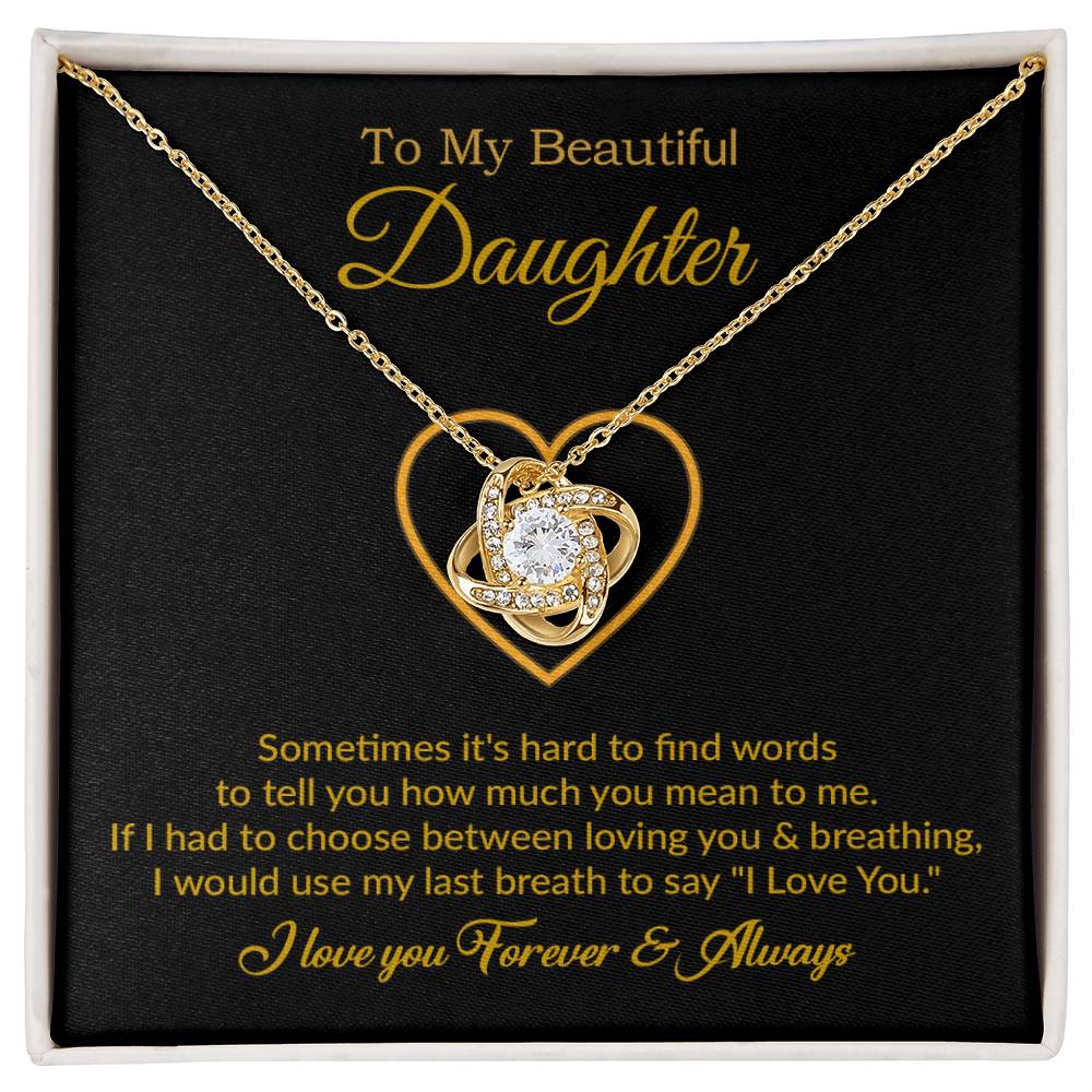 To My Daughter Necklace, Gift For Daughter From Dad, Daughter Father Necklace 22_7_Gold