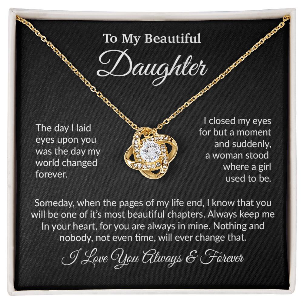 To My Daughter Necklace, Daughter Mother Necklace, Daughter Gift From Mom 8_11_Black