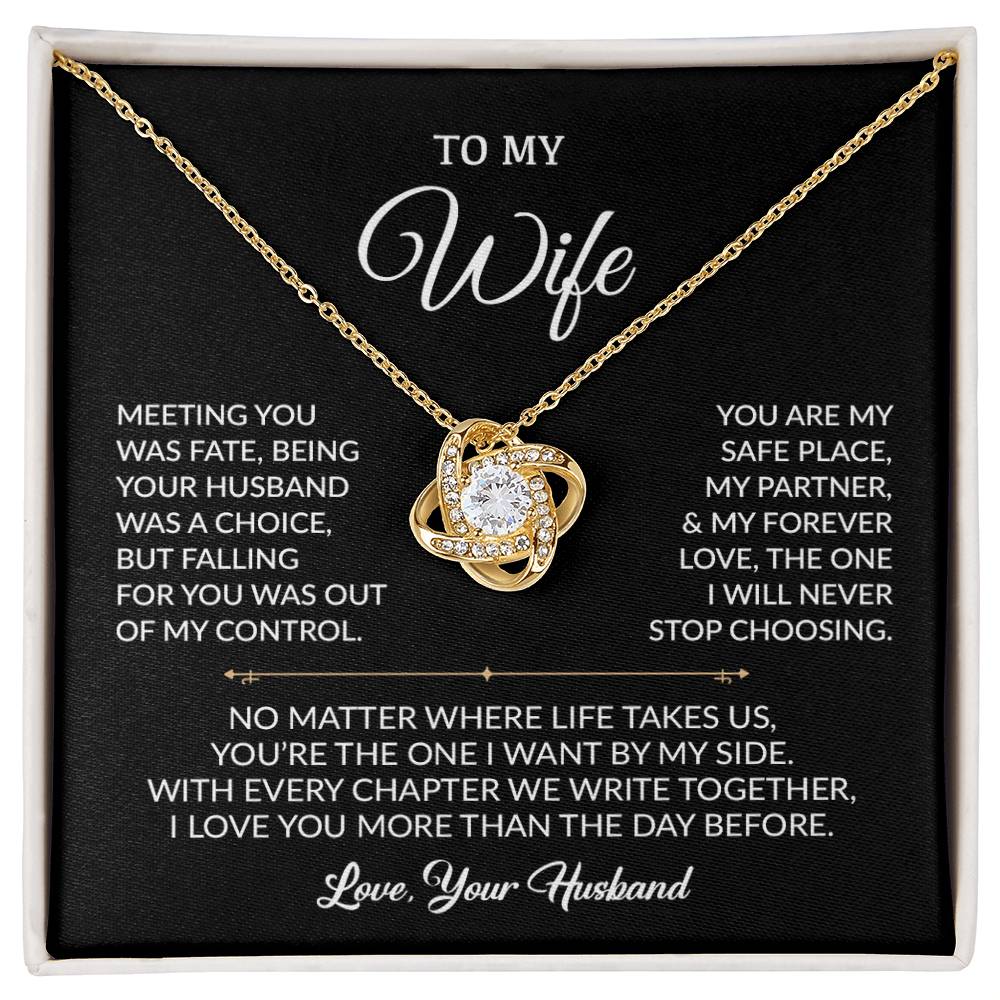 To My Wife Necklace, Gift For Wife, Anniversary Gift For Wife, Necklace For Wife 17_8_Black