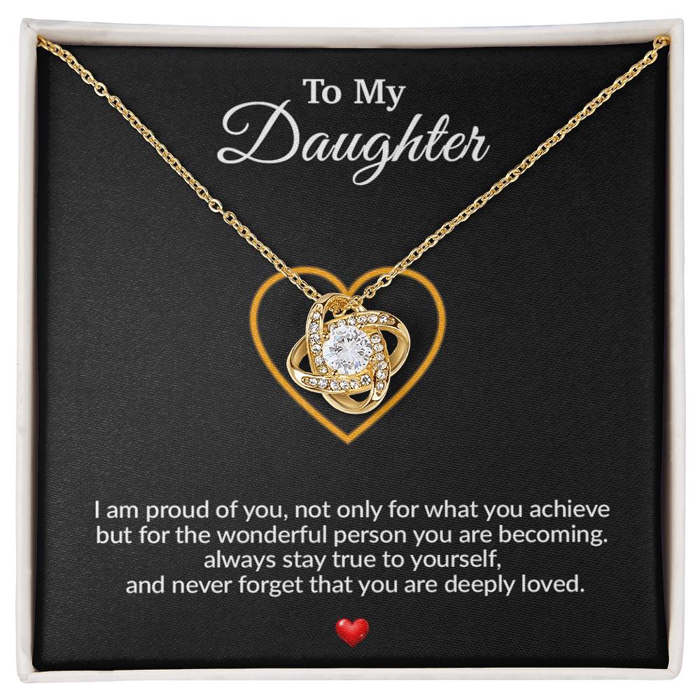 To My Daughter Necklace, Gift for Daughter from Dad, Father Daughter Necklace 12_8_Black