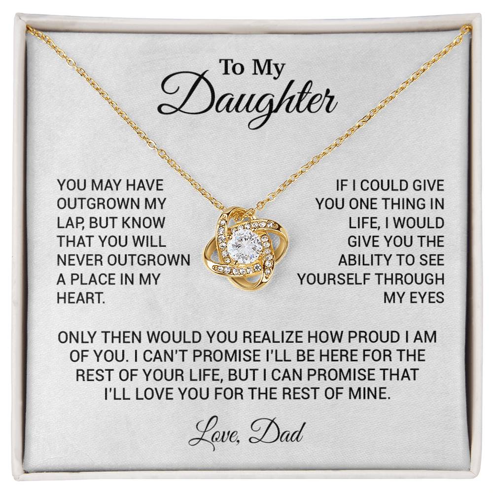 To My Daughter Necklace, Daughter Father Necklace, Daughter Gift From Dad 17_8_White