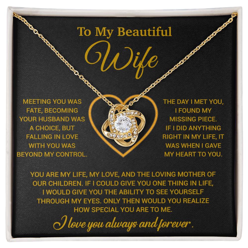 To My Wife Necklace, Christmas Gifts For Women, Anniversary Gift For Wife 10_12_Gold