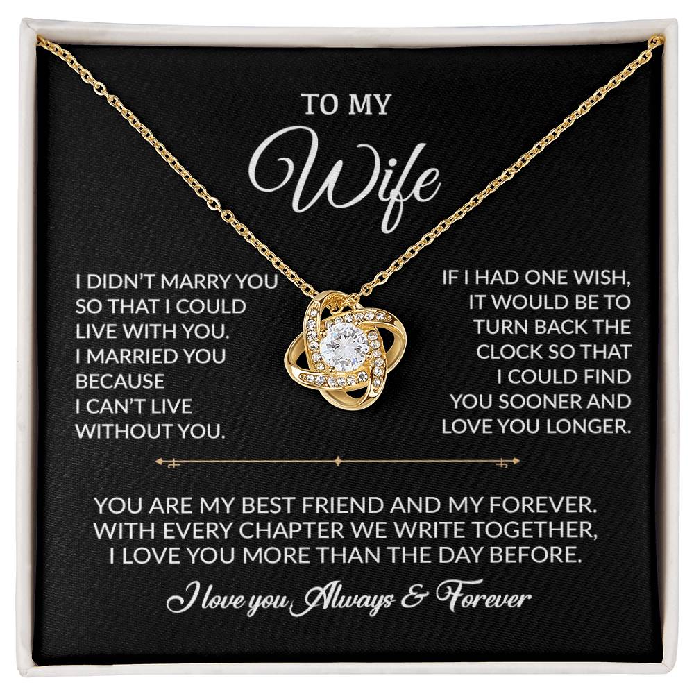To My Wife Necklace, Gift For Wife, Anniversary Gift For Wife, Necklace For Wife 4_8_Black