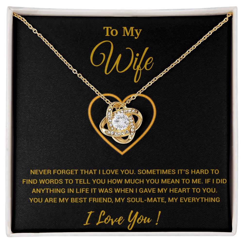 To My Wife Necklace, Christmas Gifts For Women, Anniversary Gift For Wife 2_1_Gold