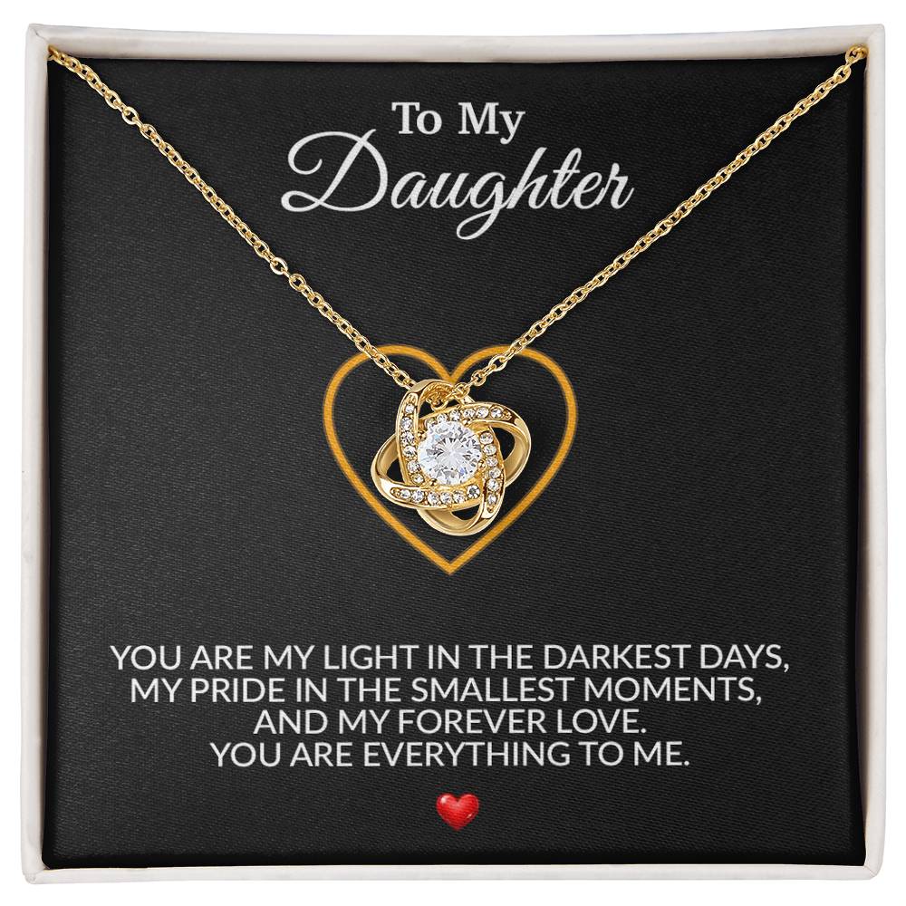 To My Daughter Necklace, Gift for Daughter from Dad, Father Daughter Necklace 16_8_Black