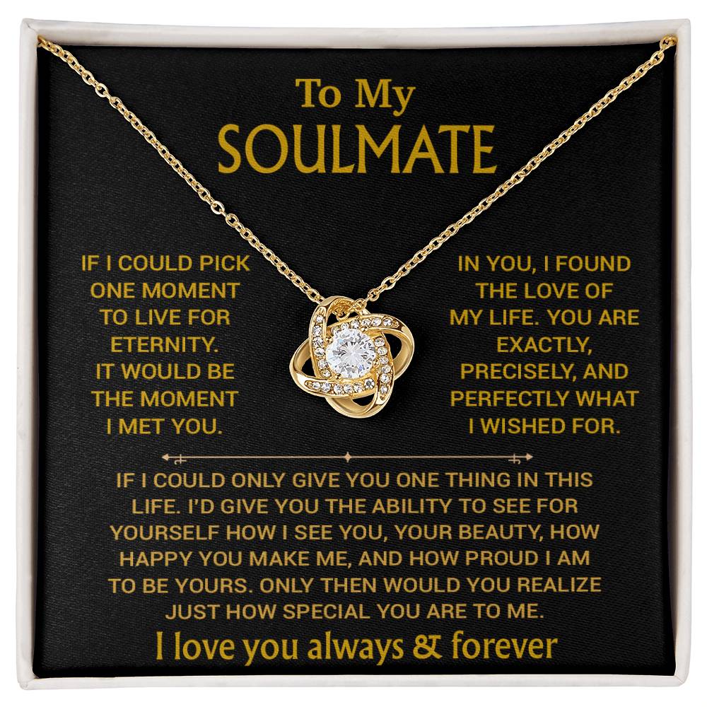 To My Soulmate Necklace, Soulmate Gift, Gift For Girlfriend, Christmas Gift 27_8_Gold