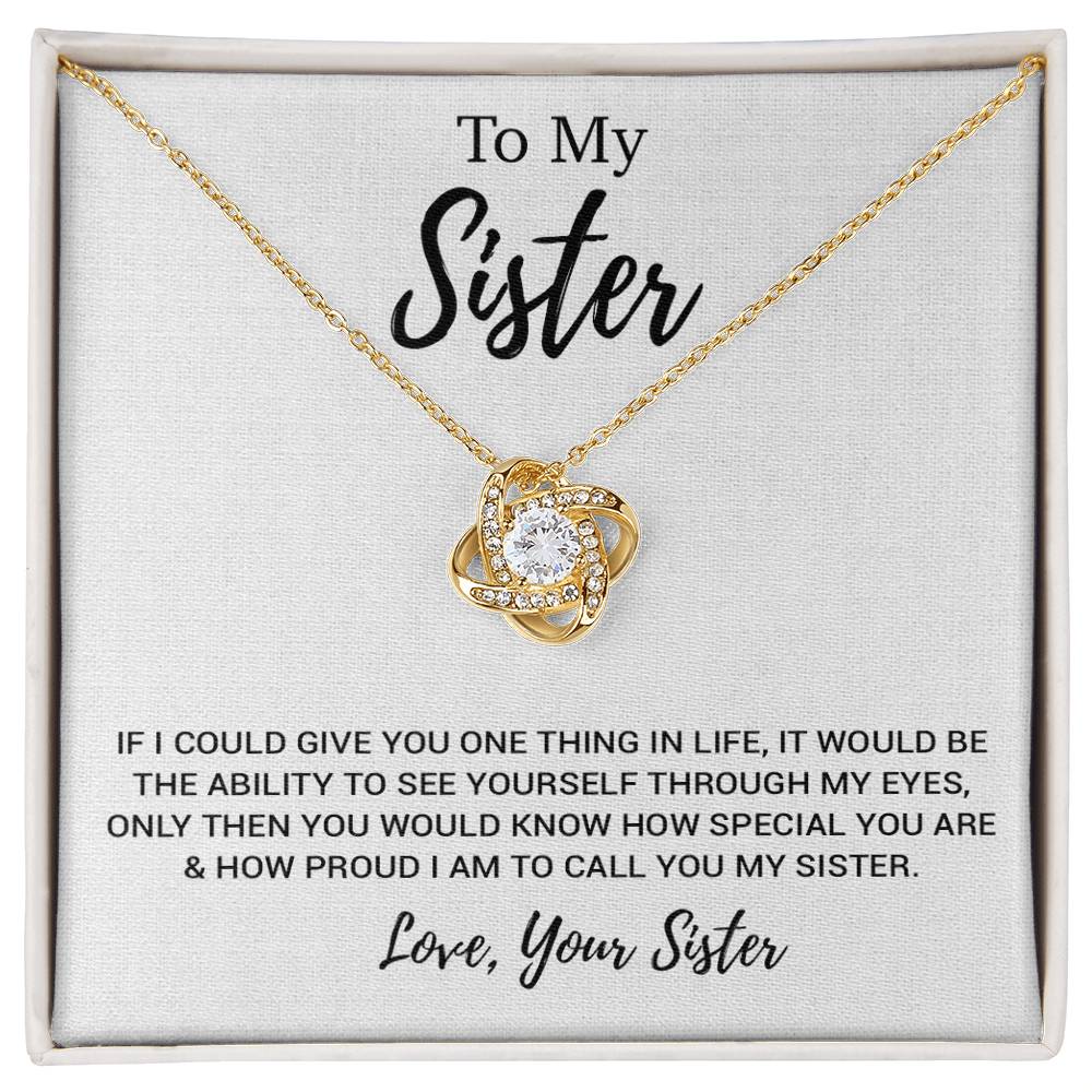 To My Sister Necklace, Brother to Sister, Birthday gift For Sister from Brother