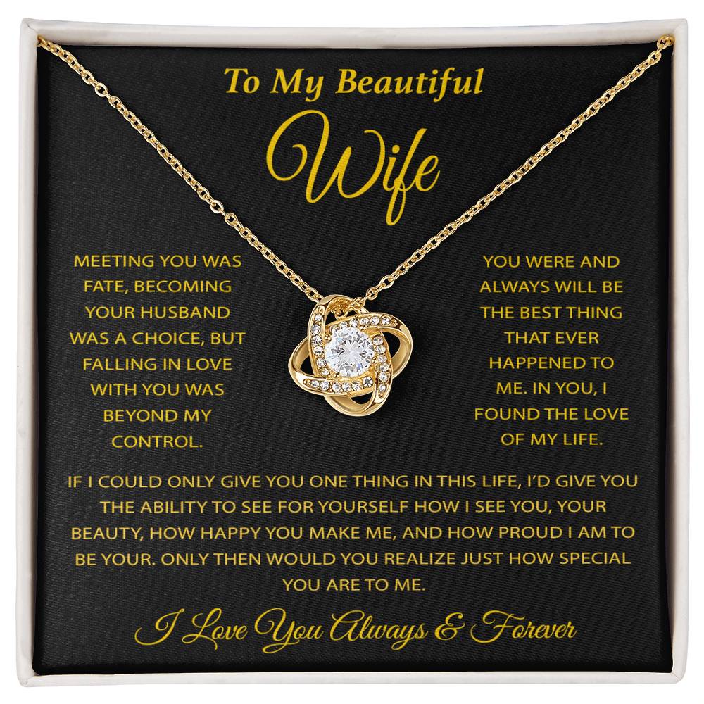 To My Wife Necklace, Wife Gift from Husband, Wife Birthday Gift, Christmas Gift 3_12_Gold