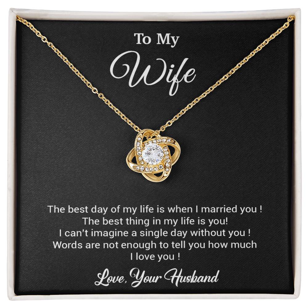 To My Wife Necklace, Gift For Wife, Anniversary Gift For Wife, Necklace For Wife 10_3_Black