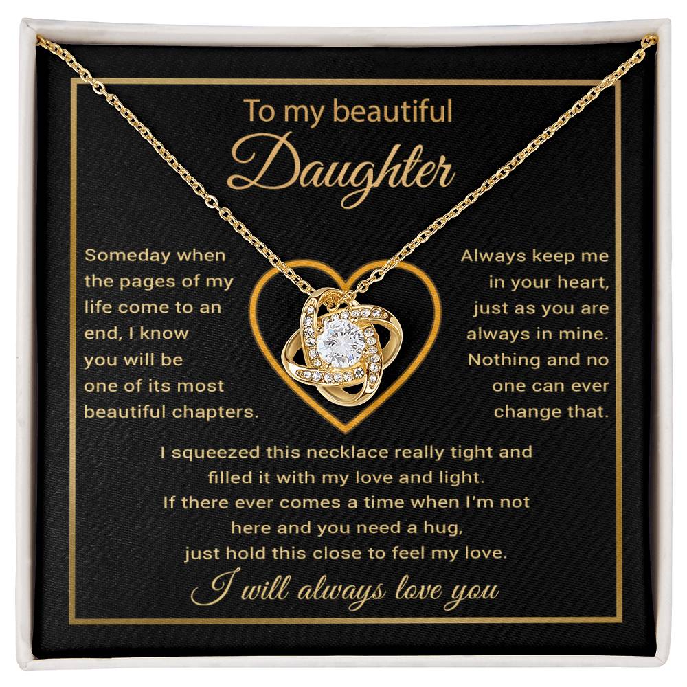 To My Daughter Necklace, Gift For Daughter From Dad, Daughter Father Necklace 28_11_Gold