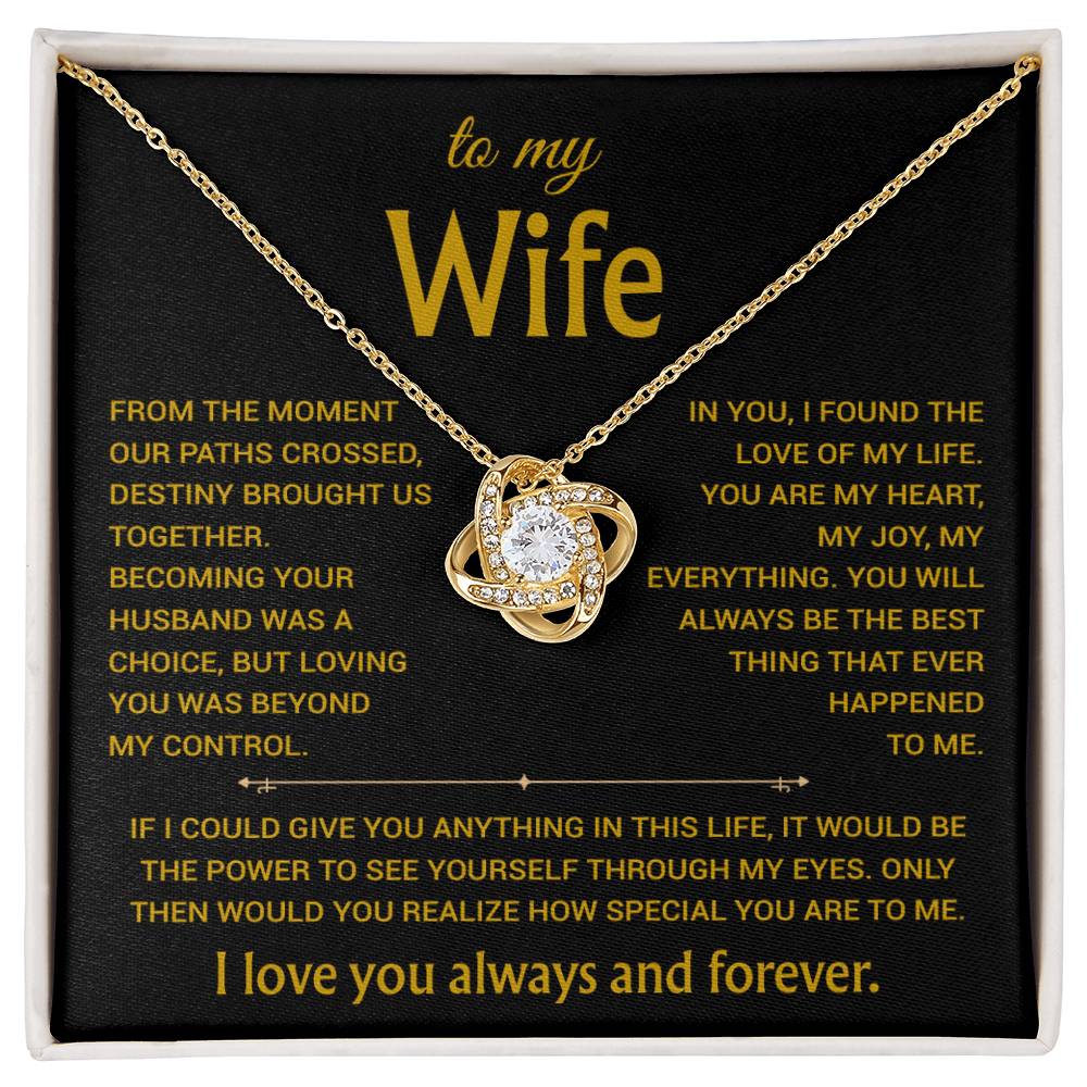 To My Wife Necklace, Christmas Gifts For Women, Anniversary Gift For Wife 6_1_Gold