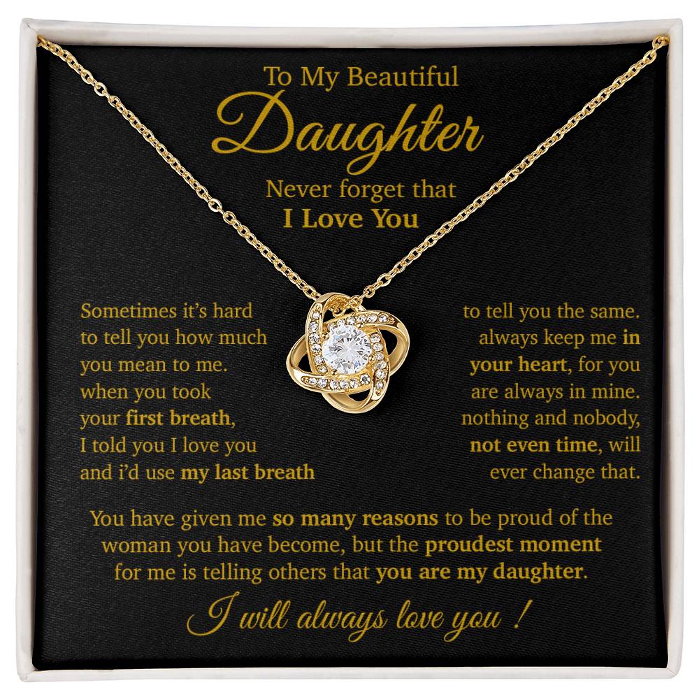 To My Daughter Necklace, Daughter Father Necklace, Daughter Gift From Dad, Mom 8_11