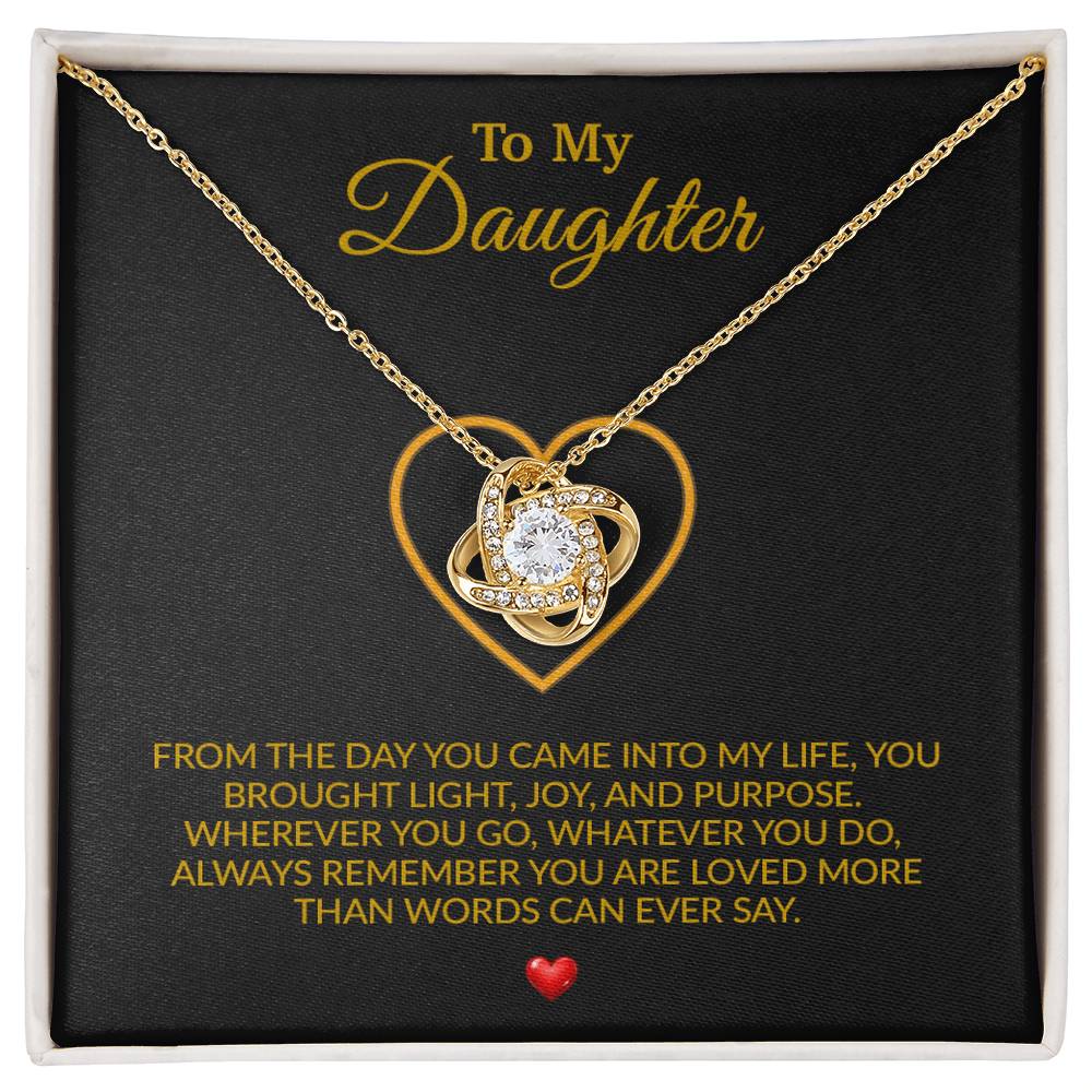 To My Daughter Necklace, Gift for Daughter from Dad, Father Daughter Necklace 15_8_Gold
