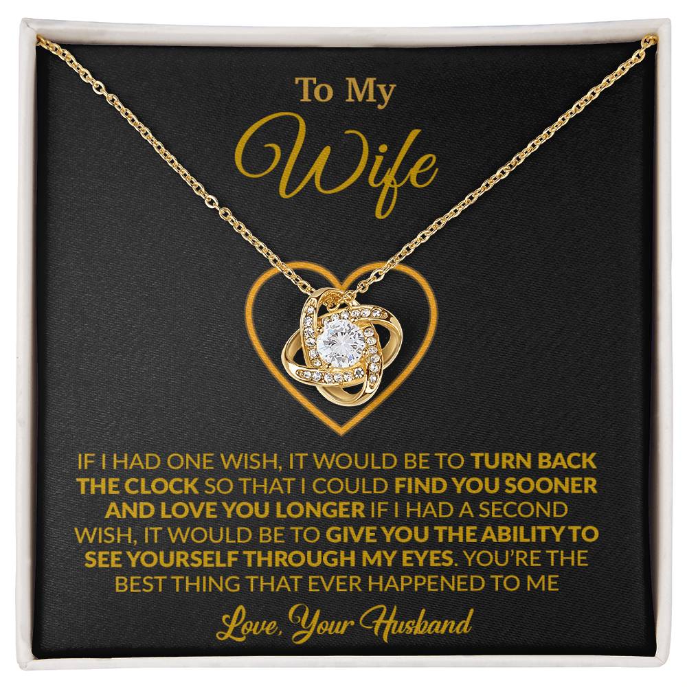 To My Wife Necklace, Gift For Wife, Anniversary Gift For Wife, Necklace For Wife 13_1_Gold